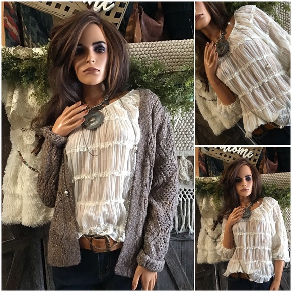 Maurices Sweaters - Caramel Late’ Swirl Open Front Cardigan